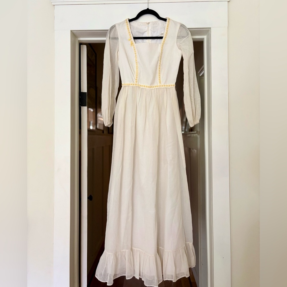 Vintage 1970s HB Jrs. of California Prairie/Gunne Sax -Style Dress